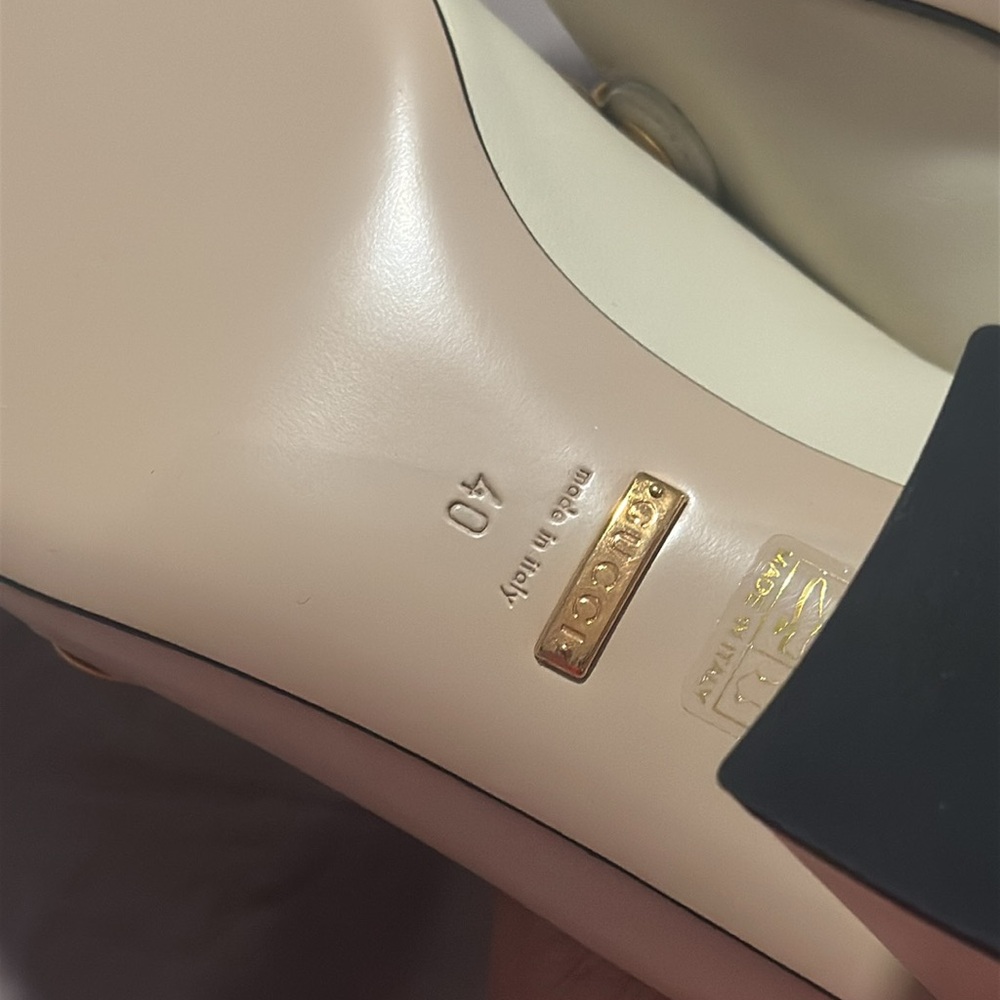 Gucci Cream Block Heel Shoes - Picture 4 of 5